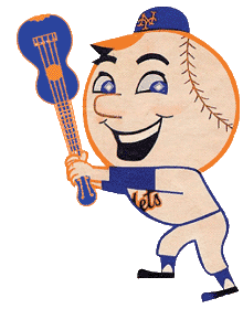 Mr. Met with ukulele