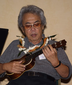 Herb Ohta entertains the crowd at the Ukulele Guild of Hawaii's convention, November 2006
